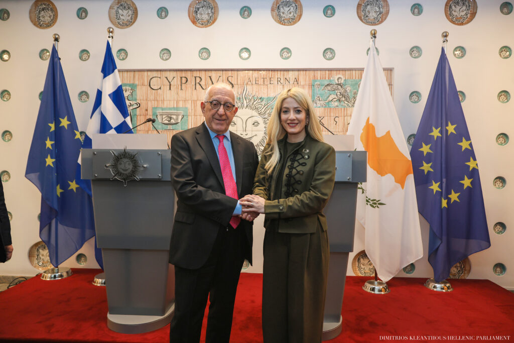 Ο Πρόεδρος της Βουλής Νικήτας Κακλαμάνης με τον Πρόεδρο της Κύπρου Νίκο Χριστοδουλίδη στη Λευκωσία.